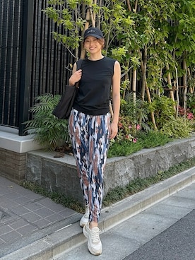 「バッグ」｜「アイテム（帽子）」を使った、Julierさん（レディース・165cm）の夏コーディネート