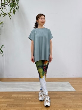 「アイテム（レギンス/スパッツ）」を使った、Julierさん（レディース・158cm）の夏コーディネート