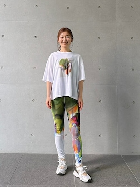 「アイテム（レギンス/スパッツ）」を使った、Julierさん（レディース・158cm）の夏コーディネート