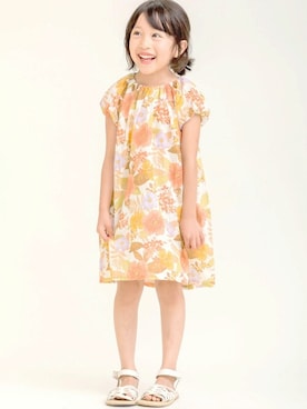「la poche biscuit（ラポシェビスキュイ）のアイテム（ワンピース/ドレス）」を使った、DIL baby&kids shopさん（キッズ・112cm）の春コーディネート