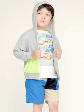 「ＵＶカット」｜「アイテム（ナイロンジャケット）」を使った、DIL baby&kids shopさん（キッズ・111cm）の春コーディネート