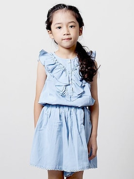「la poche biscuit（ラポシェビスキュイ）のアイテム（トップス）」を使った、DIL baby&kids shopさん（キッズ・111cm）の春コーディネート