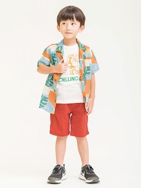 「DILASH（ディラッシュ）のアイテム」を使った、DIL baby&kids shopさん（キッズ・108cm）の春コーディネート