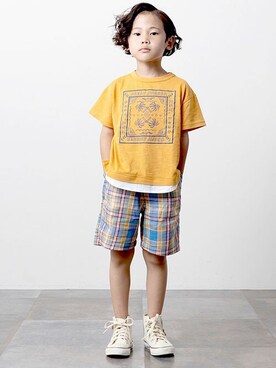 「DILASH（ディラッシュ）のアイテム」を使った、DIL baby&kids shopさん（キッズ・110cm）の春コーディネート