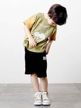 「DILASH（ディラッシュ）のアイテム」を使った、DIL baby&kids shopさん（キッズ・110cm）の春コーディネート