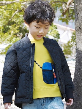 「キルトジャケット」｜「アイテム（その他アウター）」を使った、DIL baby&kids shopさん（キッズ・111cm）の秋コーディネート