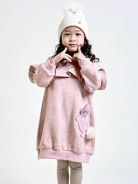 「la poche biscuit（ラポシェビスキュイ）のアイテム（帽子）」を使った、DIL baby&kids shopさん（キッズ・105cm）の秋コーディネート