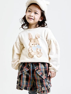 「キュロット」｜「アイテム（スウェット）」を使った、DIL baby&kids shopさん（キッズ・105cm）の秋コーディネート