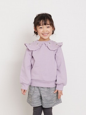 「la poche biscuit（ラポシェビスキュイ）のアイテム（スウェット）」を使った、DIL baby&kids shopさん（キッズ・107cm）の冬コーディネート