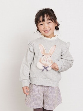 「綺麗めコーデ」｜「アイテム（スウェット）」を使った、DIL baby&kids shopさん（キッズ・107cm）の冬コーディネート