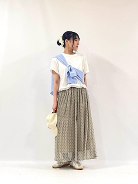 「フェミニン 」｜KAOさん（レディース・158cm）の夏コーディネート