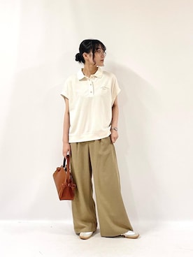 「ワイドパンツ 」｜KAOさん（レディース・158cm）の夏コーディネート