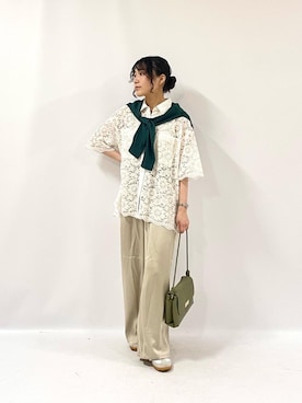 「ワイドパンツ 」｜KAOさん（レディース・158cm）の夏コーディネート