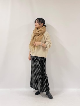 「ベロア」｜KAOさん（レディース・158cm）の冬コーディネート