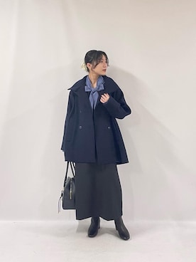 「アイテム（ジャンパースカート）」を使った、KAOさん（レディース・158cm）の冬コーディネート