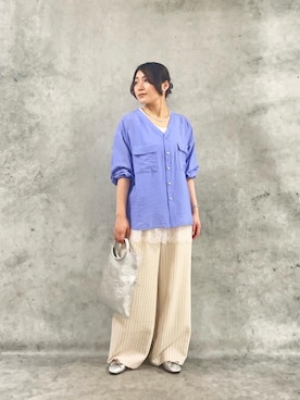 「le.coeur blanc（ルクールブラン）のアイテム」を使った、KAOさん（レディース・158cm）の春コーディネート