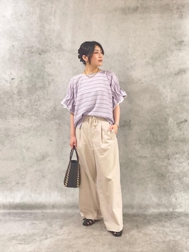 「le.coeur blanc（ルクールブラン）のアイテム」を使った、KAOさん（レディース・158cm）の春コーディネート