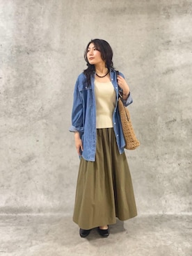 「le.coeur blanc（ルクールブラン）のアイテム」を使った、KAOさん（レディース・158cm）の春コーディネート