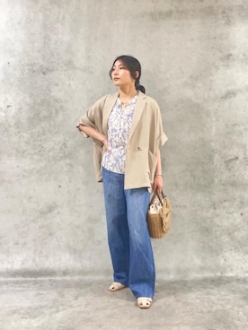 「le.coeur blanc（ルクールブラン）のアイテム」を使った、KAOさん（レディース・158cm）の春コーディネート