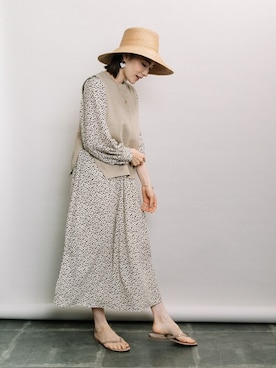 「ELVENCE DEUX（エルベンスドゥ）のアイテム（ワンピース/ドレス）」を使った、ELVENCE DEUXさん（レディース・162cm）の春コーディネート