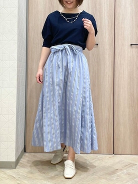 「ELVENCE DEUX（エルベンスドゥ）のアイテム（スカート）」を使った、ELVENCE DEUXさん（レディース・150cm）の春コーディネート