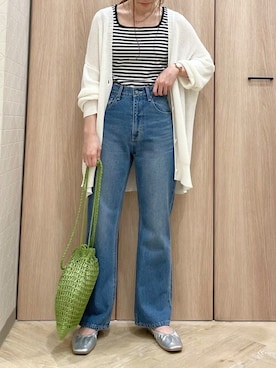 「ELVENCE DEUX（エルベンスドゥ）のアイテム（パンツ）」を使った、ELVENCE DEUXさん（レディース・155cm）の春コーディネート