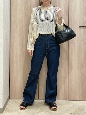 「ELVENCE DEUX（エルベンスドゥ）のアイテム（パンツ）」を使った、ELVENCE DEUXさん（レディース・155cm）の夏コーディネート