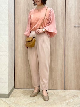 「ELVENCE DEUX（エルベンスドゥ）のアイテム（パンツ）」を使った、ELVENCE DEUXさん（レディース・150cm）の秋コーディネート