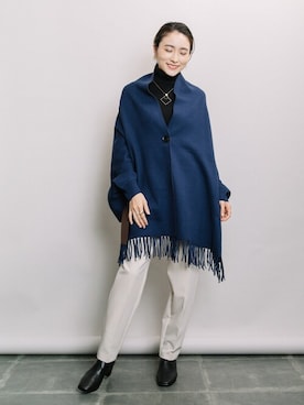 「ELVENCE DEUX（エルベンスドゥ）のアイテム（トップス）」を使った、ELVENCE DEUXさん（レディース・162cm）の秋コーディネート
