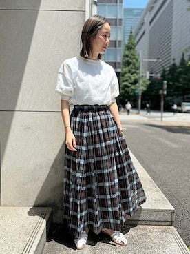 「odub」｜矢島さん（レディース・153cm）の夏コーディネート