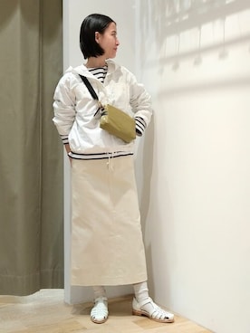 「Jack Gomme（ジャックゴム）のアイテム」を使った、harukaさん（レディース・156cm）の春コーディネート