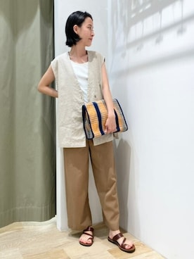 「アイテム（トートバッグ、その他）」を使った、harukaさん（レディース・156cm）の夏コーディネート