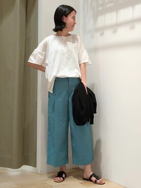 「eness（エネス）のアイテム」を使った、harukaさん（レディース・156cm）の夏コーディネート