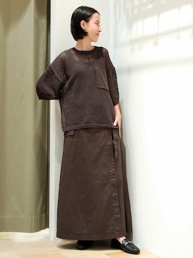 「アイテム（タンクトップ、グレー系）」を使った、harukaさん（レディース・156cm）の夏コーディネート