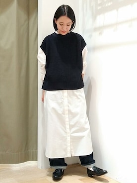 「chausser（ショセ）のアイテム」を使った、harukaさん（レディース・156cm）の秋コーディネート