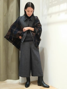 「human woman（ヒューマンウーマン）のアイテム」を使った、harukaさん（レディース・156cm）の秋コーディネート