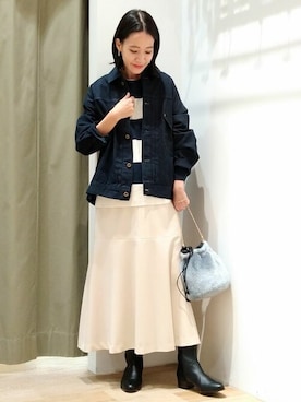 「Lee（リー）のアイテム（ジャケット/アウター）」を使った、harukaさん（レディース・156cm）の秋コーディネート