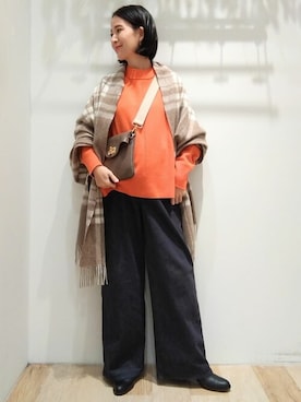 「Glen Prince（グレンプリンス）のアイテム」を使った、harukaさん（レディース・156cm）の冬コーディネート