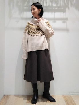 harukaさん（レディース・156cm）の冬コーディネート