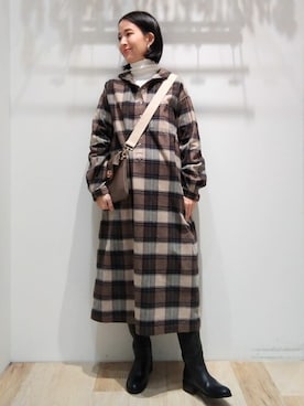 harukaさん（レディース・156cm）の冬コーディネート