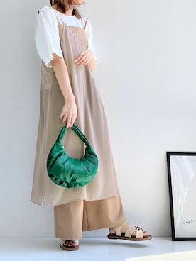 「オシャレウォーカー」｜「アイテム（サロペット/オーバーオール）」を使った、osharewalker staffさん（レディース・161cm）の夏コーディネート