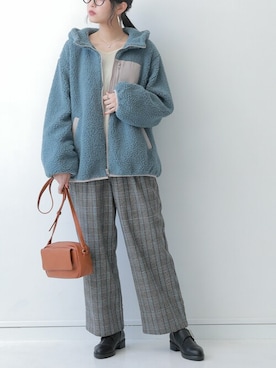 「オシャレウォーカー」｜「アイテム（ブルゾン）」を使った、osharewalker staffさん（レディース・162cm）の冬コーディネート