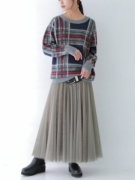 「n'Or」｜osharewalker staffさん（レディース・161cm）の冬コーディネート