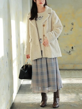 「オシャレウォーカー」｜「アイテム（その他アウター）」を使った、osharewalker staffさん（レディース・162cm）の冬コーディネート