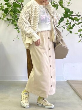 「オシャレウォーカー」｜「アイテム（ブルゾン）」を使った、osharewalker staffさん（レディース・155cm）の春コーディネート