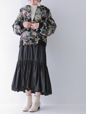 「オシャレウォーカー」｜「アイテム（ブルゾン）」を使った、osharewalker staffさん（レディース・163cm）の夏コーディネート