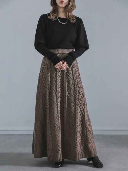 ケーブルニットスカート』（スカート）｜somari imagination（ソマリ