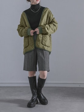「オシャレウォーカー」｜「アイテム（ブルゾン）」を使った、osharewalker staffさん（レディース・155cm）の秋コーディネート