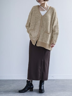 「アイテム（インナーウェア/肌着）」を使った、osharewalker staffさん（レディース・164cm）の冬コーディネート