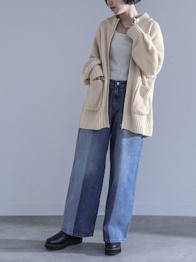 「オシャレウォーカー」｜「アイテム（ブルゾン）」を使った、osharewalker staffさん（レディース・164cm）の冬コーディネート